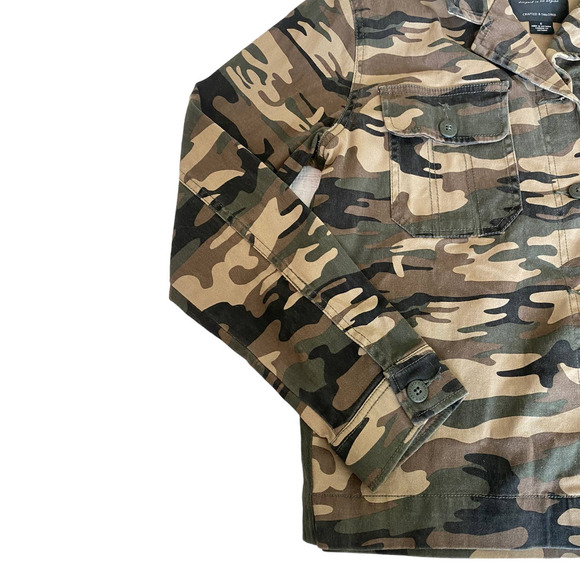 Sanctuary Camo Shirt Utility Jacket Small Shacket Anthro - Picture 6 of 7